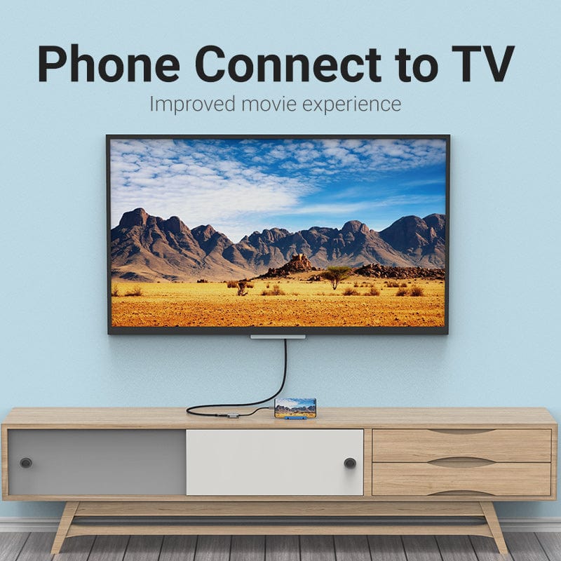 VENTION USB-C to HDMI Converter 0.15M Gray Aluminum Alloy Type