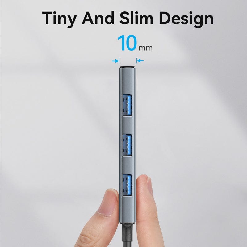 USB-C to HDMI/USB 3.0x3/SD/TF Docking Station Aluminum Alloy Type 0.15M Gray