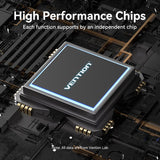 USB-C to HDMI/USB 3.0x3/SD/TF Docking Station Aluminum Alloy Type 0.15M Gray