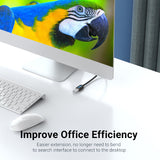 VENTION USB extension cable USB 2.0 connected to a desktop for improved office efficiency