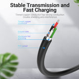 Vention USB Mini-B cable with tinned copper conductor and double shielding for stable transmission and fast charging