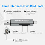 VENTION USB2.0 Multi-function Card Reader Gray