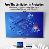 VENTION VGA extension cable connecting laptop to projector for efficient presentations