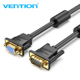 VENTION VGA extension cable with gold-plated connectors for improved video quality and durability