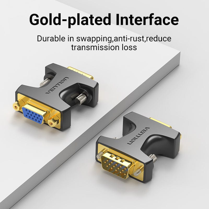 VENTION VGA Male to Female Adapter Black