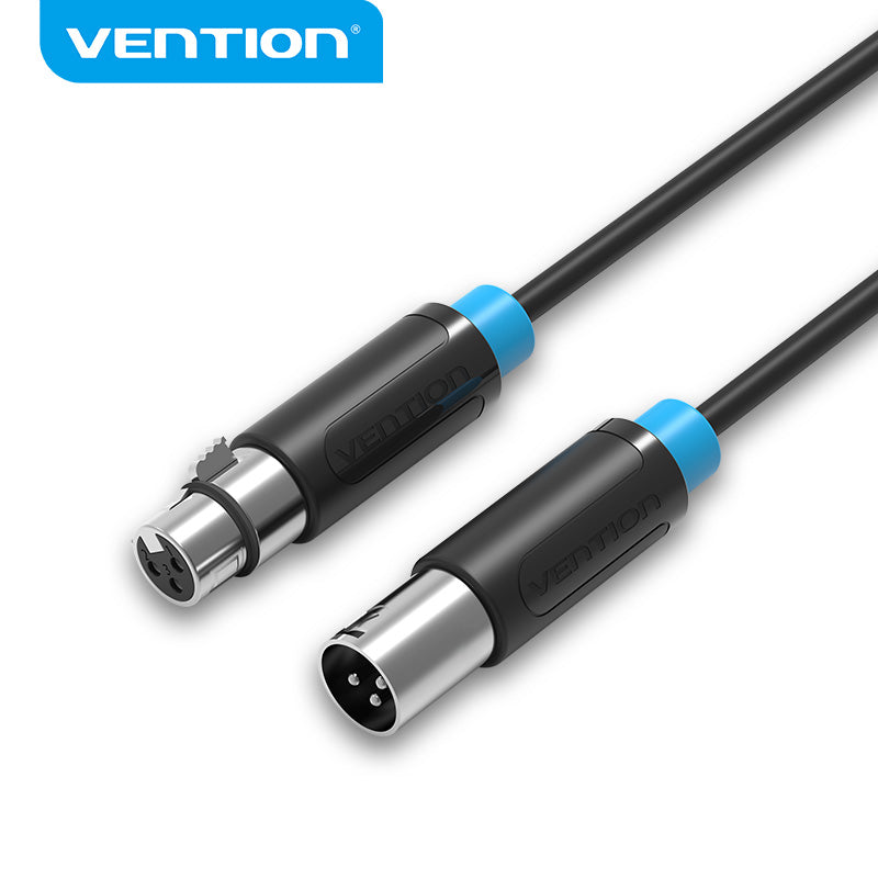 VENTION XLR audio extension cable with durable connectors for professional audio setup