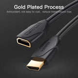 VENTION HDMI Extension Cable with 4K Support and Gold-Plated Connectors