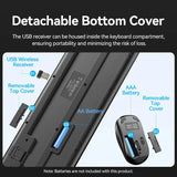 VENTION Wireless Full-Sized Silent Keyboard and Mouse Combo Black Slim Type - US English Layout