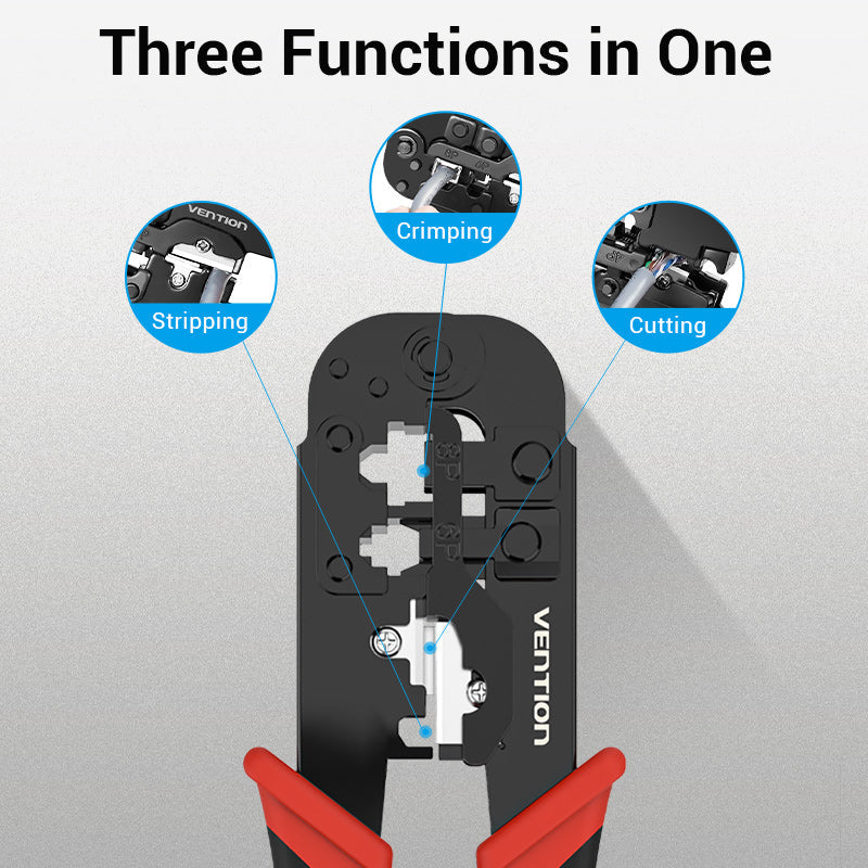 VENTION Multi-Function LAN Cable Crimping Tool Ratchetless Type Black