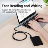 USB 3.0 C Male to Micro-B Male 2A Cable 0.5/1M Black