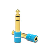 VENTION 6.35mm Male to 3.5mm Female Audio Adapter Blue Aluminum Alloy Type