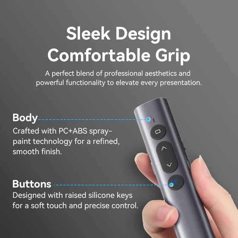 VENTION Wireless PowerPoint Presentation Clicker with Red Laser Pointer
