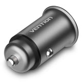 VENTION 25W Dual USB Car Charger (PD3.0+QC3.0) Gray Mini Style Aluminium Alloy Type