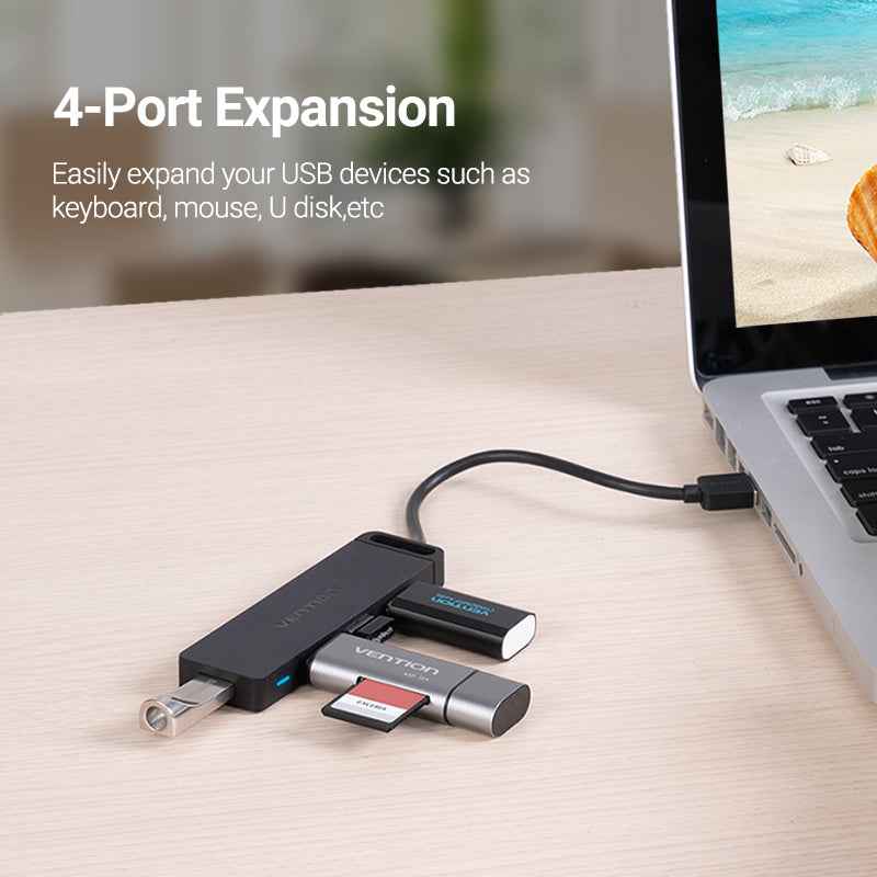 VENTION 4-Port USB 3.0 Hub With Power Supply 0.15 m