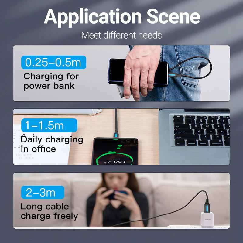 VENTION USB 2.0 Cable A Male to Micro-B Male PVC