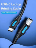 VENTION USB 2.0 C Male to B Male 2A Cable Black