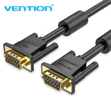 VENTION VGA(3+6) Male to Male Cable with ferrite cores Black