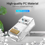 VENTION Cat.6A UTP RJ45 Modular Plug Transparent