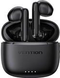 Vention ELF E03 Wireless Earbuds, Up to 6 Hours Playback, Charging Case Included, Bluetooth Connectivity, Compact Design, Black