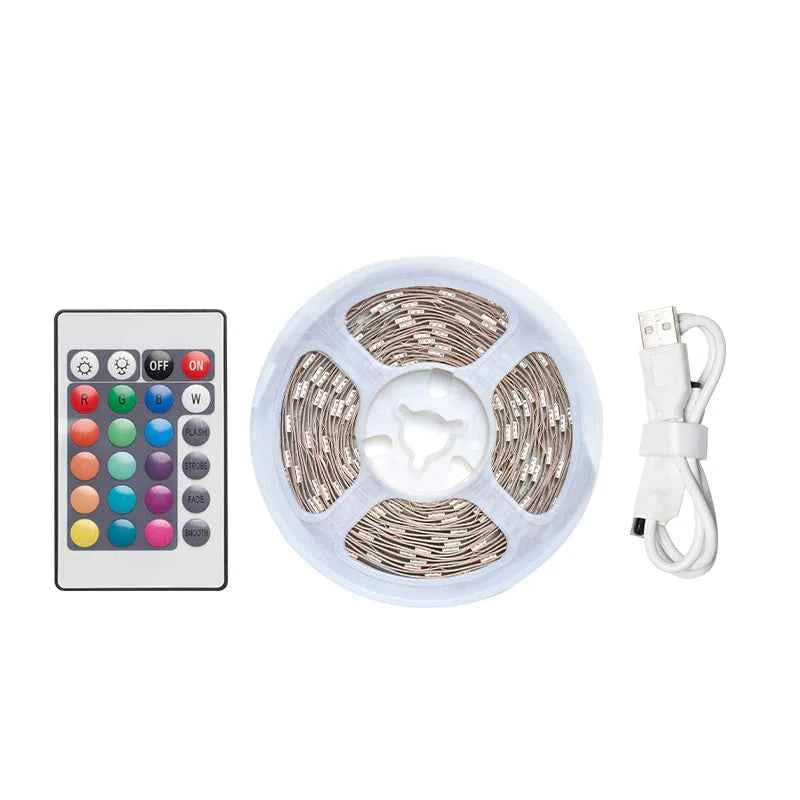 VENTION RGB FPC LED Strip Lights with IR Remote and USB 5V Power Supply 5M White Reel