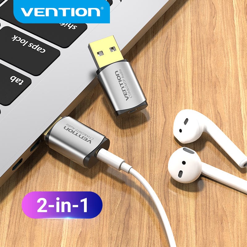 VENTION USB External Sound Card Gray Metal Type (OMTP-CTIA)