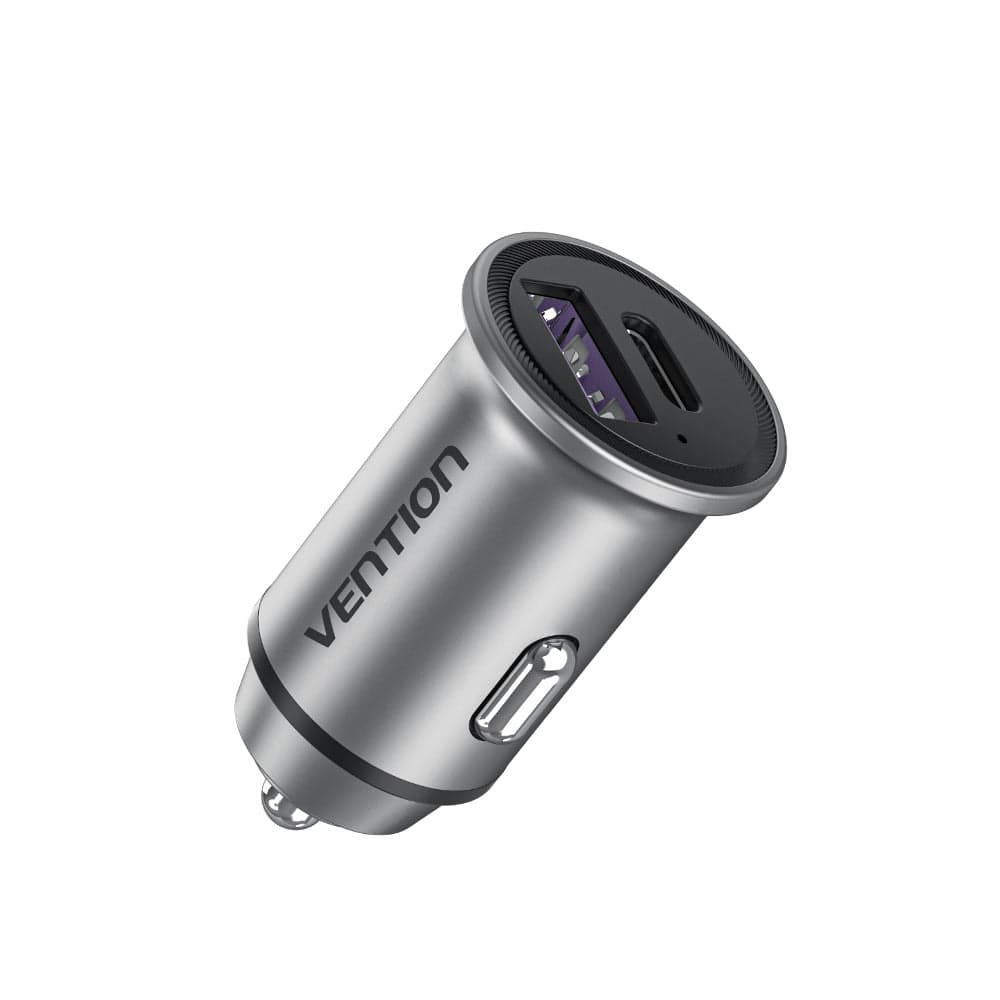 VENTION FFFH0 USB A and C USB Car Charger Quick Charge SCP QC4.0 QC3.0 30W Type C PD Car Fast Charging for Xiaomi Huawei iPhone PD Charger