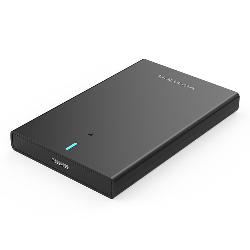 VENTION 2.5 Inch SATA Hard Drive Enclosure (USB 3.0 Micro-B) Black
