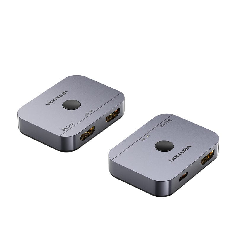 VENTION 2-Port Bi-Directional 8K HDMI Switcher Gray Aluminium Alloy Type