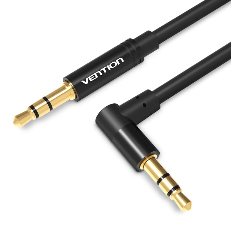 3.5mm Male to 90Â°Male Audio Cable Black Metal Type