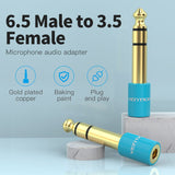 VENTION 6.35mm Male to 3.5mm Female Audio Adapter Blue Aluminum Alloy Type
