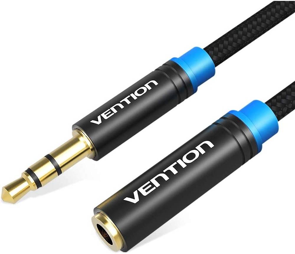 VENTION Cotton Braided AUX audio extension cable with durable connectors for high-quality sound.